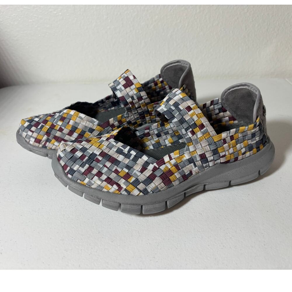 Bernie Mev Size 5 (EU 36) Charm Slate Multicolor Mary Jane Slip-On Woven Flats